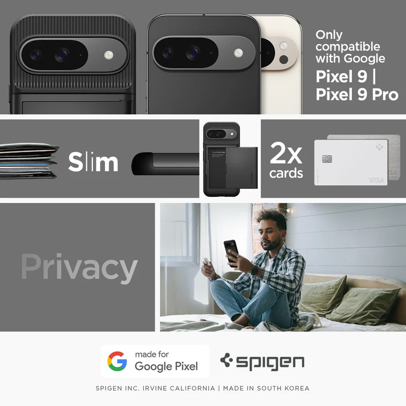 Spigen Google Pixel 9/9 Pro Slim Armor CS Case (Black)
