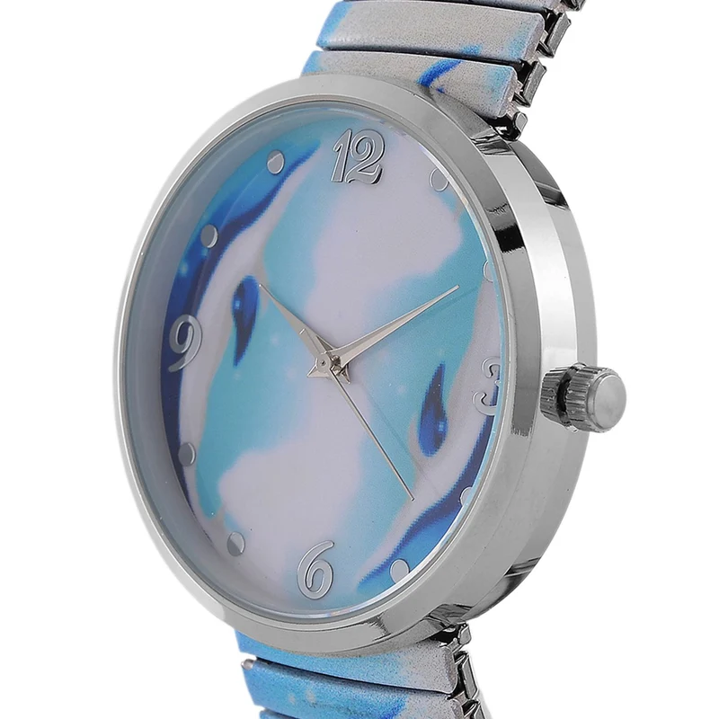 STRADA Armbanduhr - Flamingo-Zifferblatt, Japanisches Uhrwerk, Stahlgehäuse, elastisches Edelstahlarmband, wasserresistent