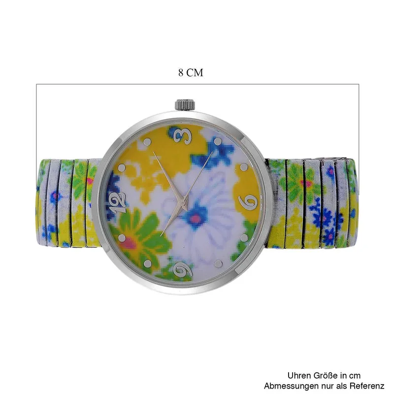 STRADA Armbanduhr - Flamingo-Zifferblatt, Japanisches Uhrwerk, Stahlgehäuse, elastisches Edelstahlarmband, wasserresistent