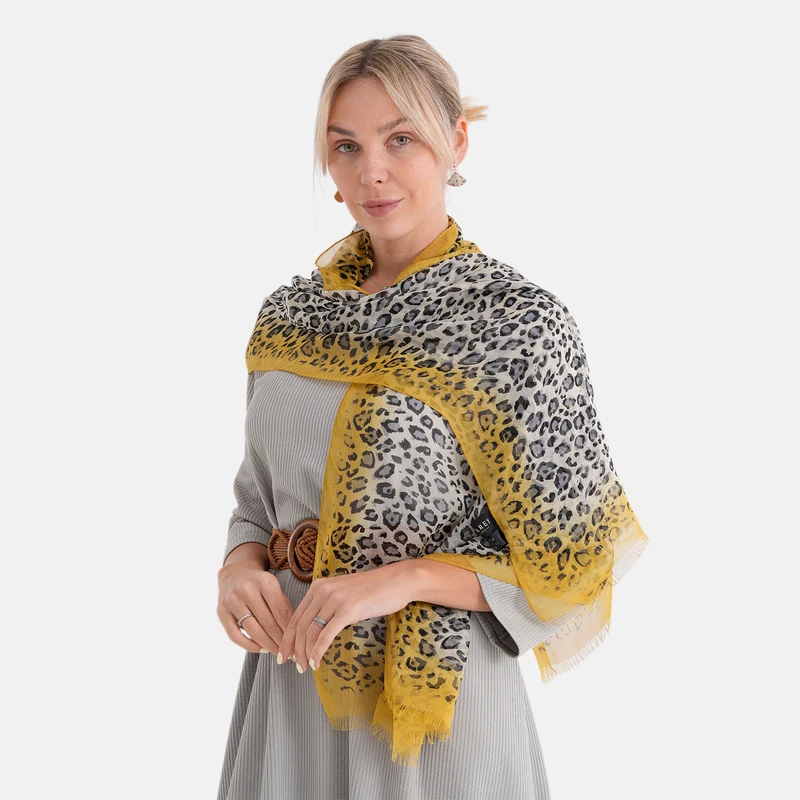 LA MAREY Signature Set mit Seidenschal und Seidentropfen-Ohrringen, 100% Maulbeerseide, 65 x 170 cm, Perlgrau mit Beige