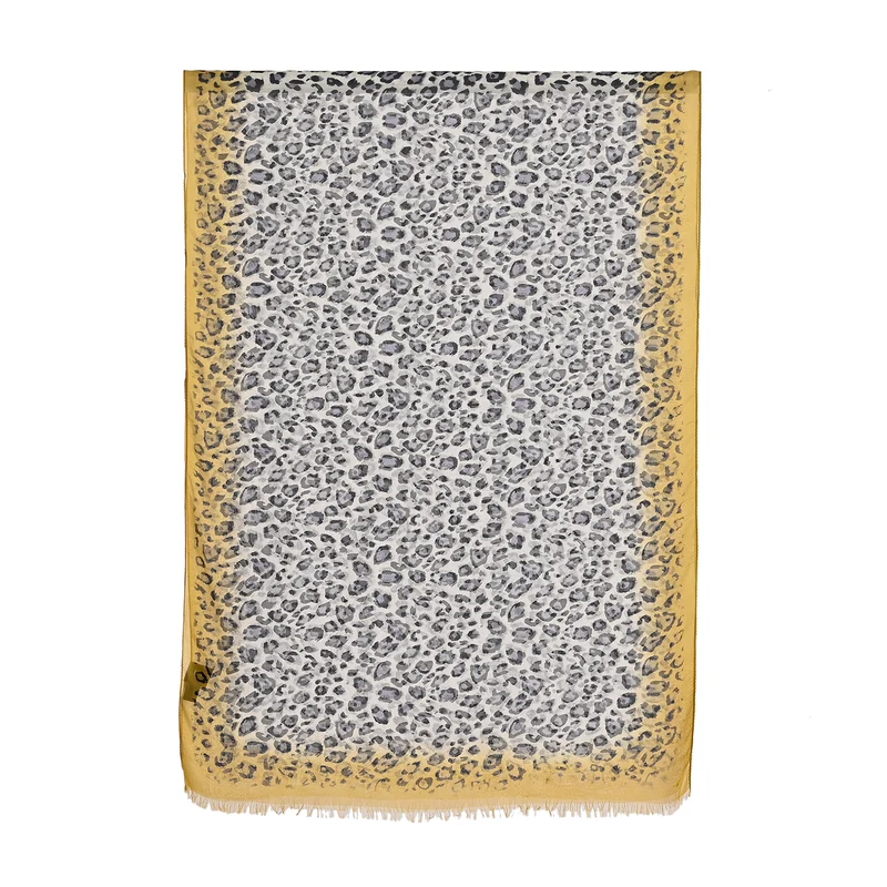 LA MAREY Signature Set mit Seidenschal und Seidentropfen-Ohrringen, 100% Maulbeerseide, 65 x 170 cm, Perlgrau mit Beige