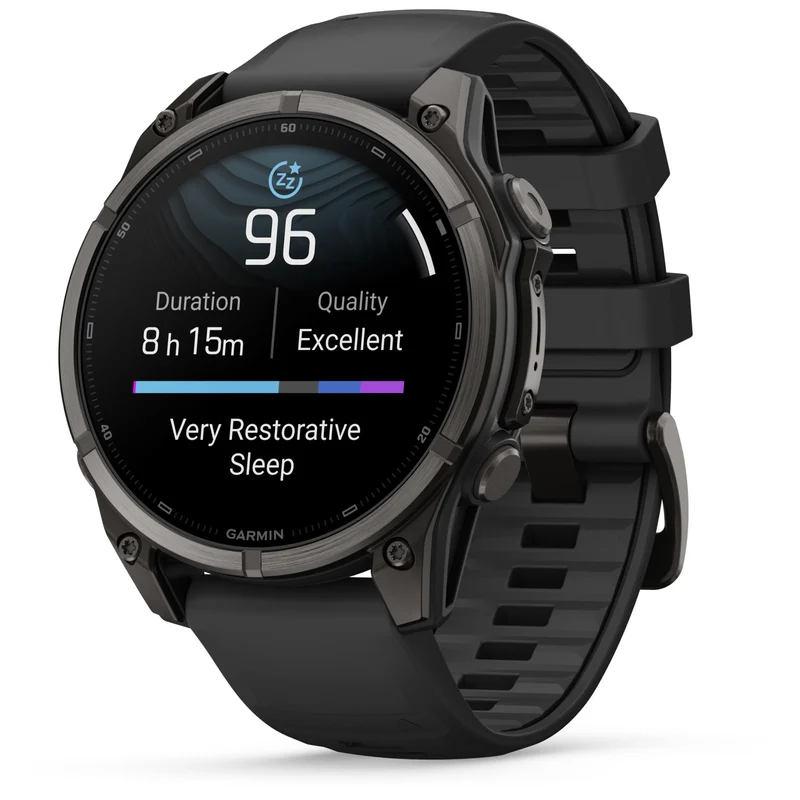Garmin fenix 9 47mm Carbon Grey DLC Titanium with Black Silicone Band