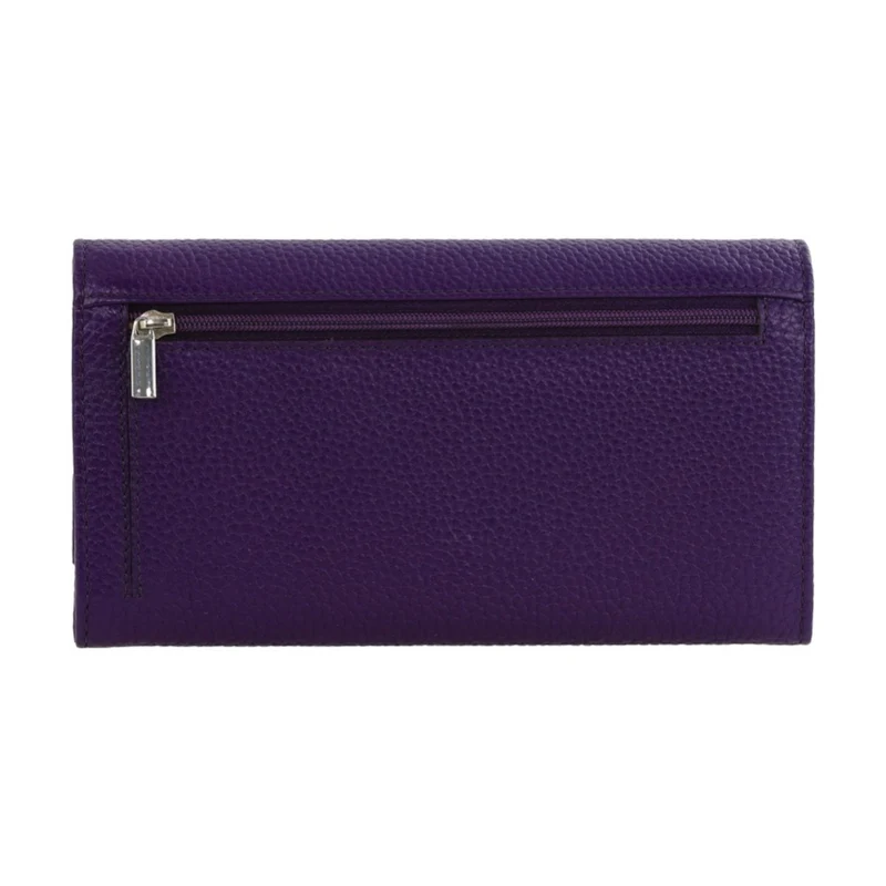 Pierre Cardin Women's Rustic Leather Protected RFID Wallet 19cm Purple