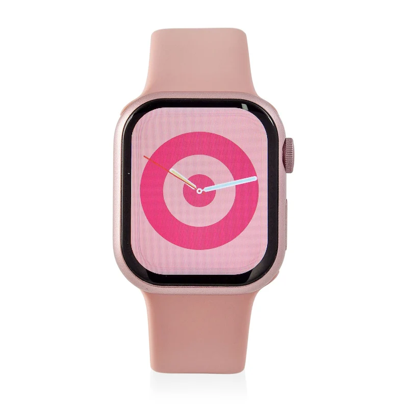 Smartwatch HW mini 2 1,75 Zoll Rosé, Set mit 7 Wechselarmbändern inklusive kristallbesetztem Armband, IP67, Bluetooth 5.2, kabelloses Laden , Rosa