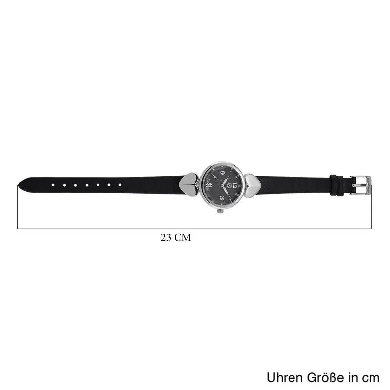 STRADA Uhr mit PC21S Japan-Uhrwerk, Edelstahl-Mesh-Armband, Graufarben mit Kristallzifferblatt,, Grau