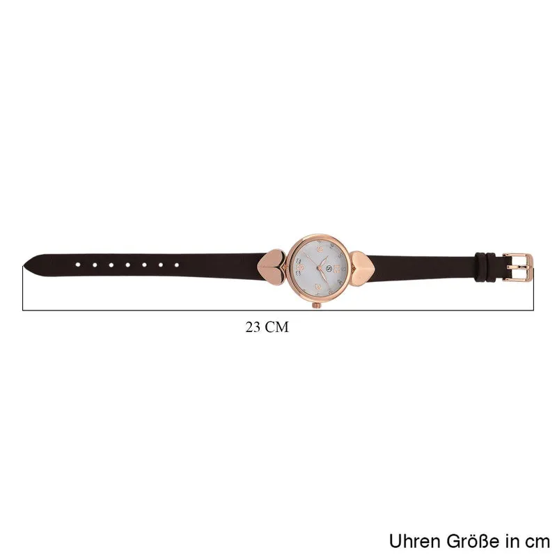 STRADA Uhr mit PC21S Japan-Uhrwerk, Edelstahl-Mesh-Armband, Graufarben mit Kristallzifferblatt,, Grau