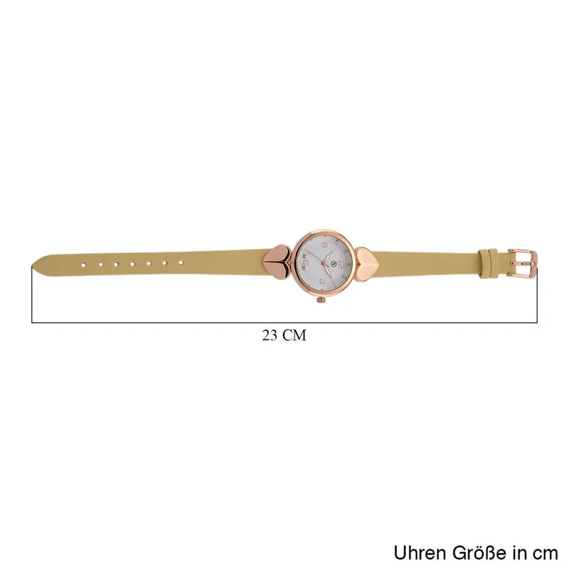 STRADA Uhr mit PC21S Japan-Uhrwerk, Edelstahl-Mesh-Armband, Graufarben mit Kristallzifferblatt,, Grau