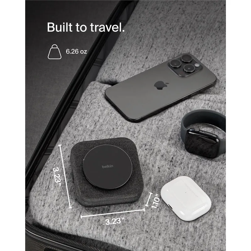 Belkin BoostCharge Pro 2-in-1 Magnetic Qi2 15W Charging Travel Pad