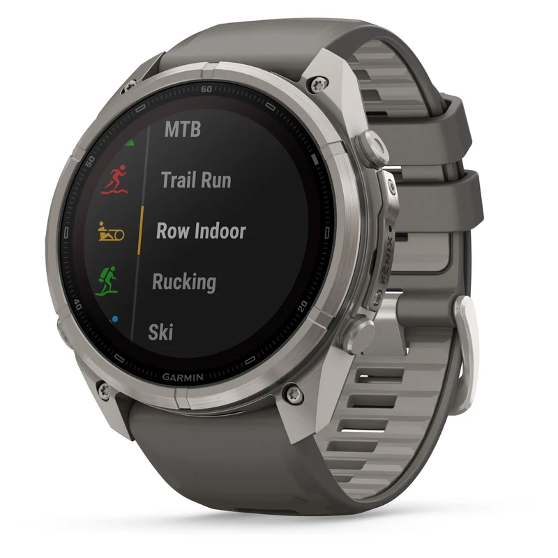 Garmin fenix 9 Pro inReach Solar 51mm Titanium with Pebble Grey Silicone Band