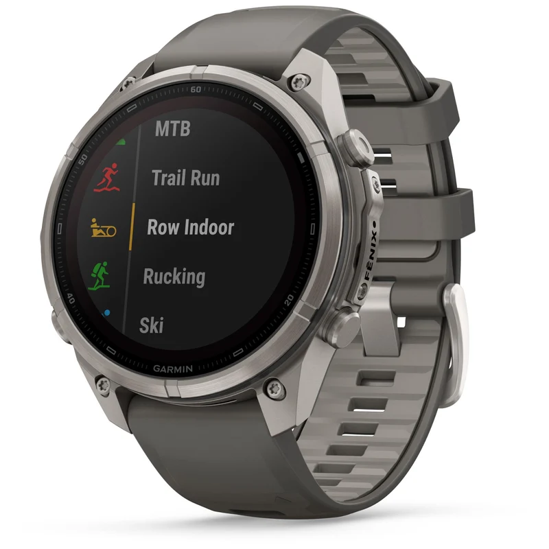 Garmin fenix 9 Pro inReach Solar 47mm with Titanium with Pebble Grey Silicone Band