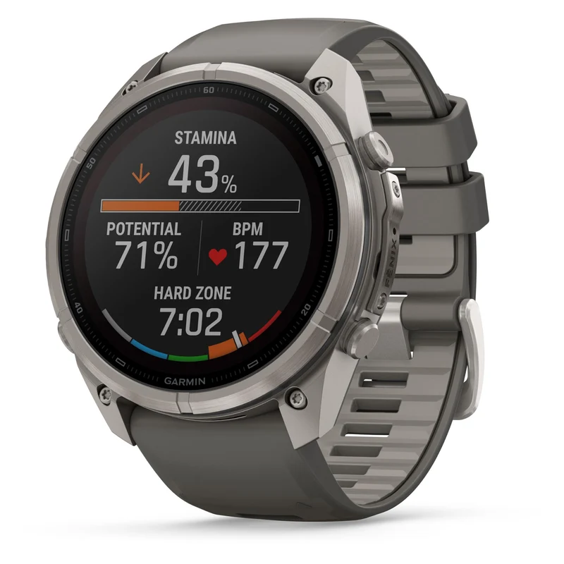 Garmin fenix 9 Pro 47mm Solar 51mm Titanium with Pebble Grey Silicone Band