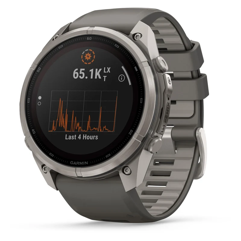 Garmin fenix 9 Pro 47mm Solar 51mm Titanium with Pebble Grey Silicone Band