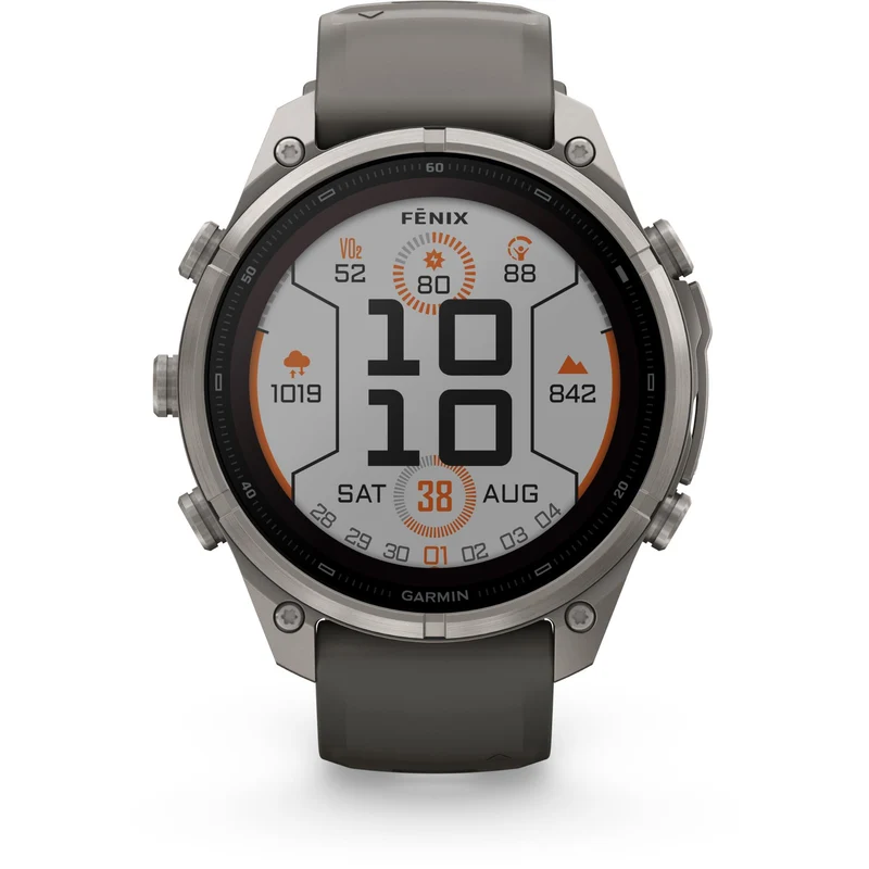 Garmin fenix 9 Pro 47mm Solar Titanium Pebble Grey Silicone Band