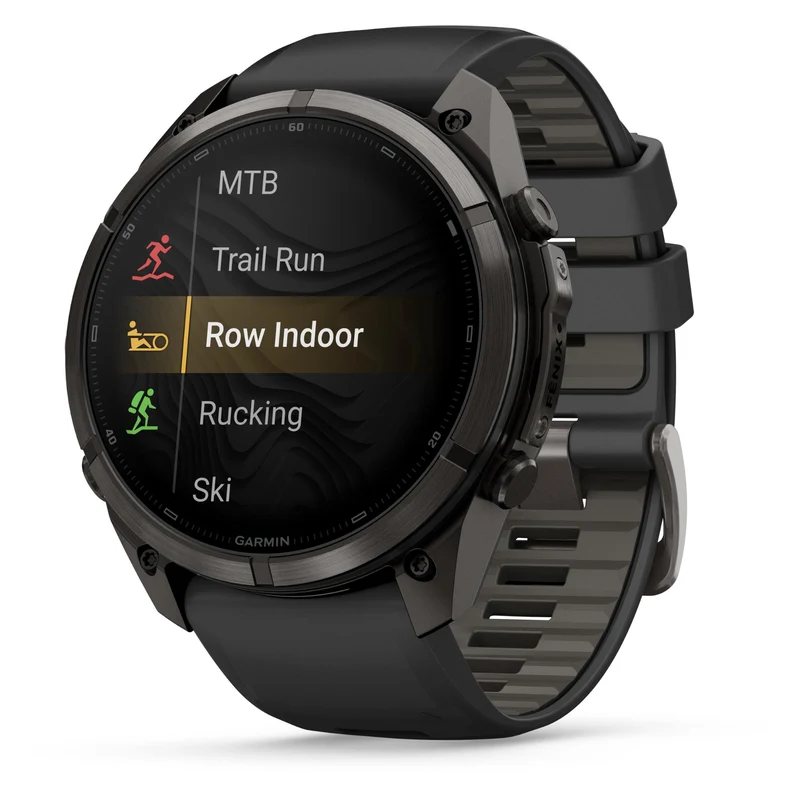 Garmin fenix 9 Pro InReach 51mm Carbon Grey DLC Titanium with Black/Pebble Grey Silicone Band