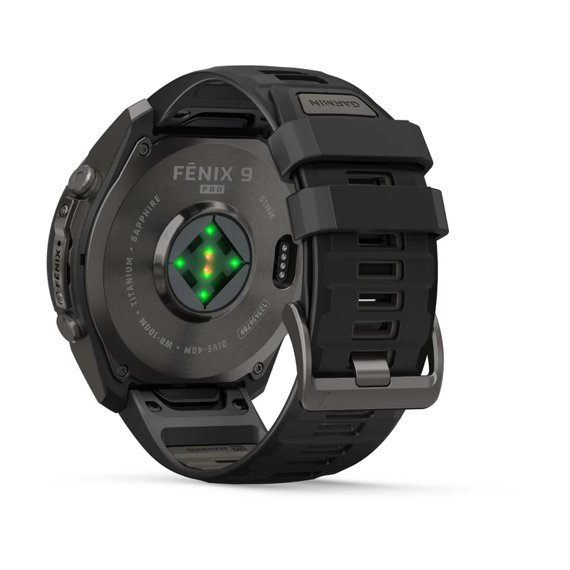 Garmin fenix 9 Pro 51mm Carbon Grey DLC Titanium with Black/Pebble Grey Silicone Band