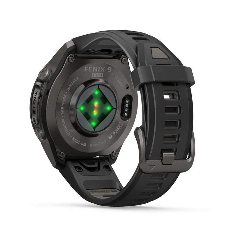 Garmin fenix 9 Pro InReach 43mm Carbon Grey DLC with Black/Pebble Grey Silicone Band