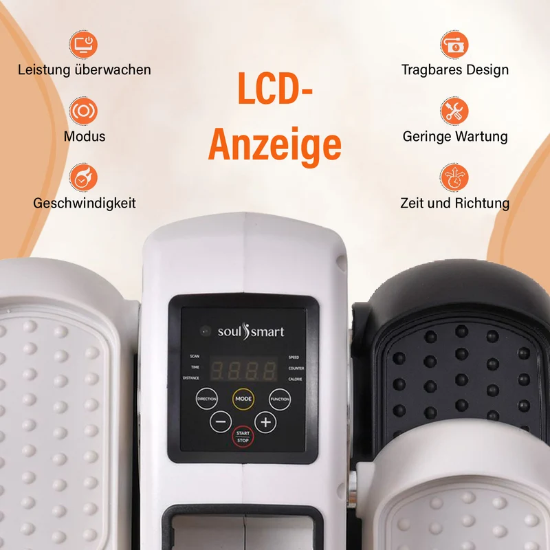 SOULSMART - Elektrischer Treppenstepper Heimtrainingsgerät mit 2 Trainingsmodi, Größe: 44.5 x 39 x 24.7cm