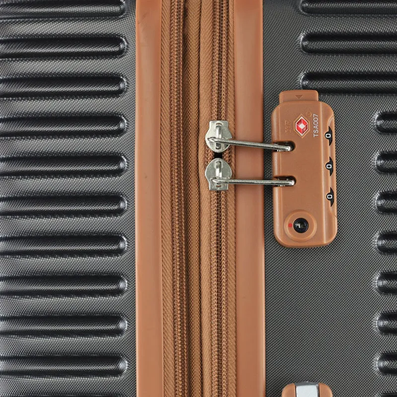 Pierre Cardin Large Hard-Shell Suitcase Travel Luggage 80cm Charcoal