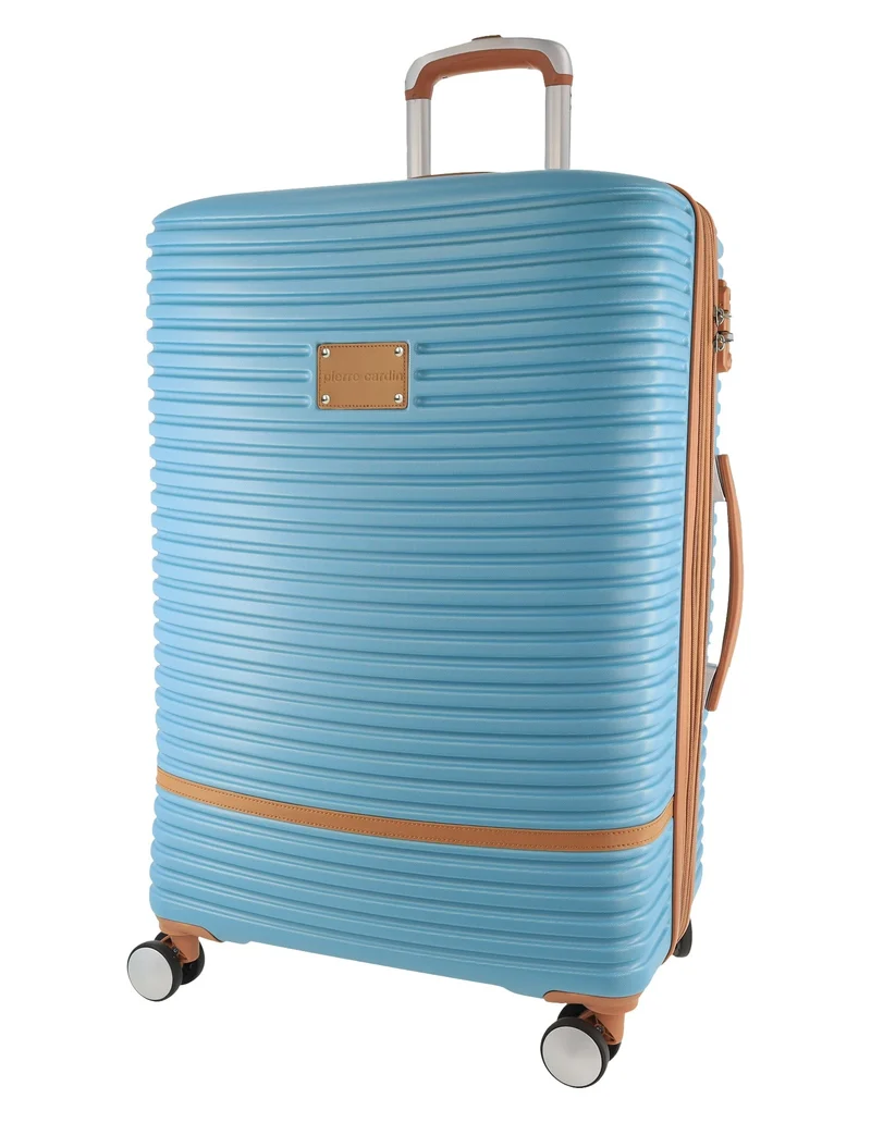 Pierre Cardin Medium Hardshell Suitcase and Beauty Case Set (Blue)