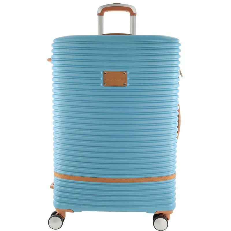 Pierre Cardin Large Hard-Shell Suitcase Travel Luggage 80cm Blue