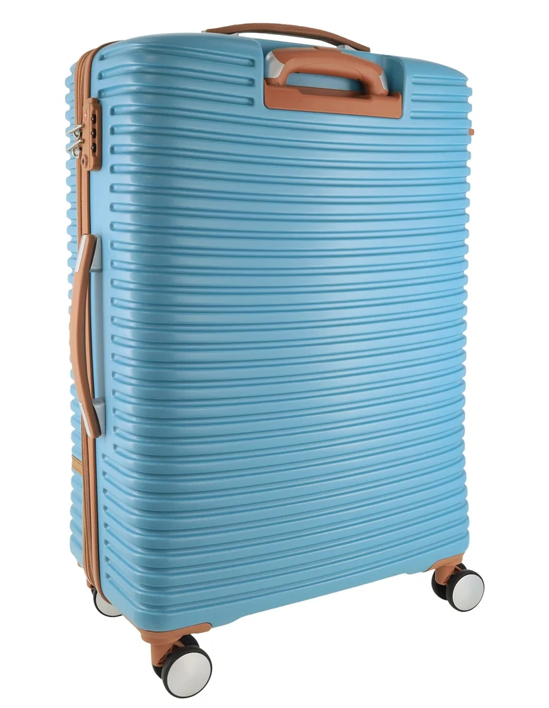 Pierre Cardin Large Hard-Shell Suitcase Travel Luggage 80cm Blue