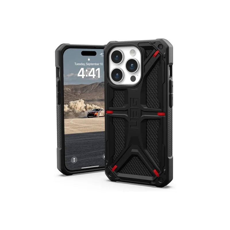 UAG phone case for iPhone 15 Pro Monarch Aramid (Black)