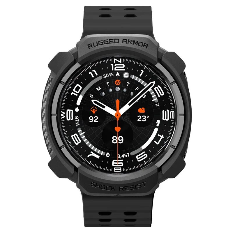 Spigen Galaxy Watch Ultra 2 47mm 2026 Rugged Armor Case (Black)