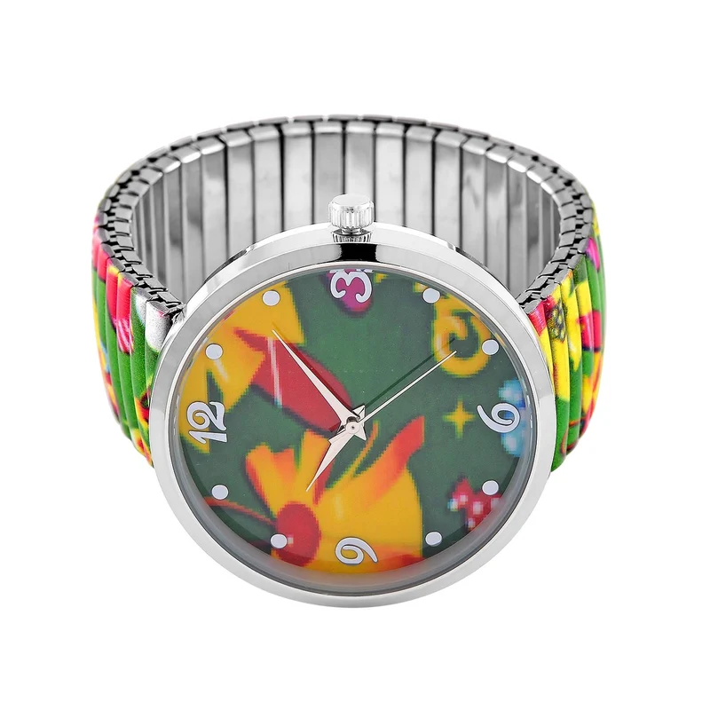 STRADA - Japanisches Uhrwerk, Flexible Uhr, Weihnachtsmotiv