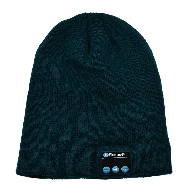 Beanie Mütze mit Bluetooth Kopfhörer, Einheitsgröße, Blau