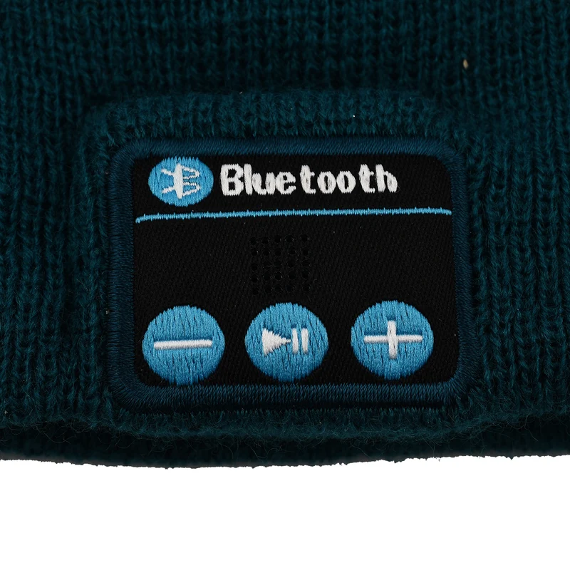 Beanie Mütze mit Bluetooth Kopfhörer, Einheitsgröße, Blau