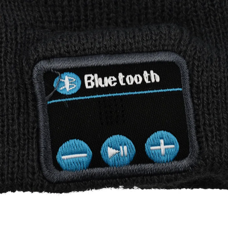 Beanie Mütze mit Bluetooth Kopfhörer, Einheitsgröße, Blau