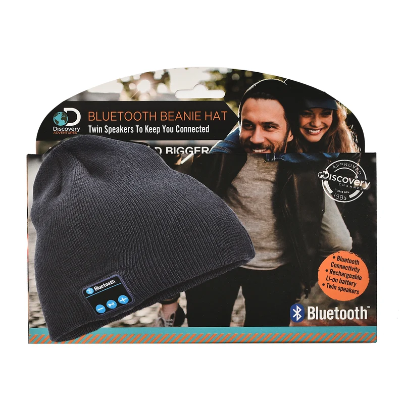 Beanie Mütze mit Bluetooth Kopfhörer, Einheitsgröße, Blau