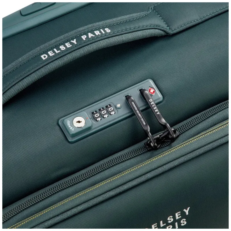 Delsey Brochant 3 Small 55cm Expandable Travel Carry-On Suitcase TSA Lock Pine