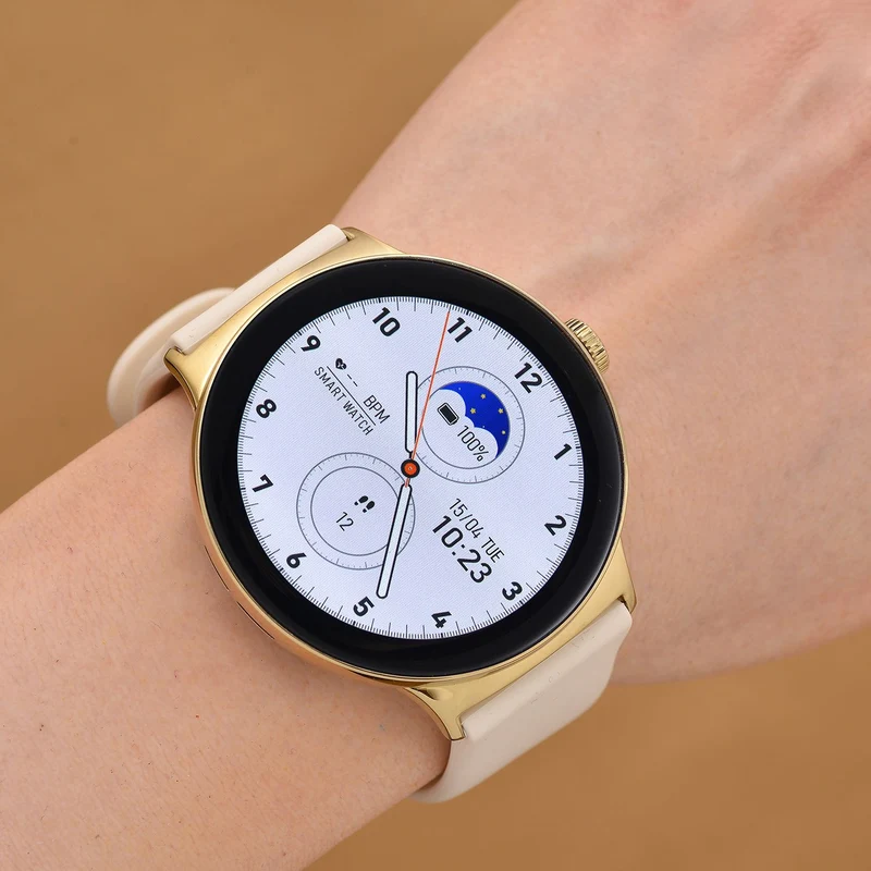 LA99 Smartwatch - 3-in-1 Set, AMOLED Display, Wasserdicht, Bluetooth-Anrufe, GPS-Sportmodi, Gesundheits- und Schlaftracking, OnWear Pro App, CE- & ROHS-zertifiziert, 3,63?cm, Gold