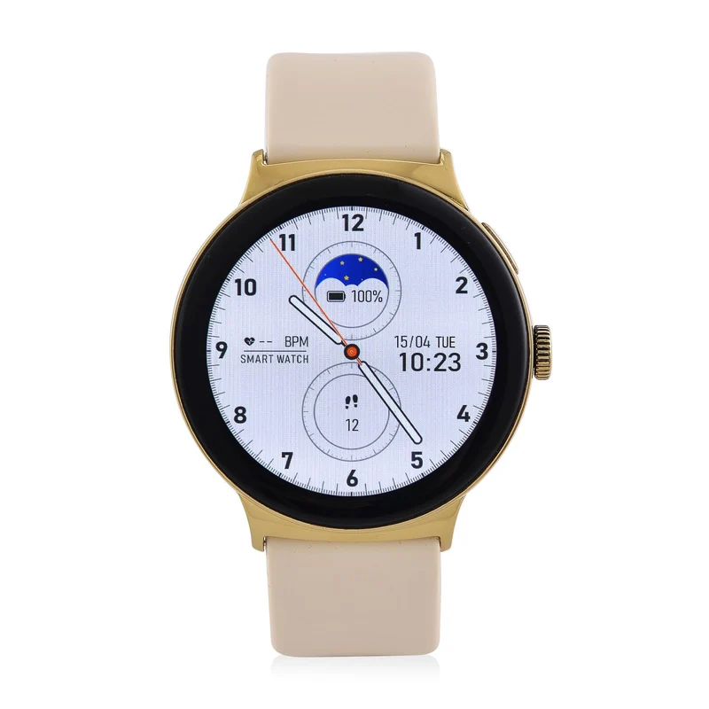 LA99 Smartwatch - 3-in-1 Set, AMOLED Display, Wasserdicht, Bluetooth-Anrufe, GPS-Sportmodi, Gesundheits- und Schlaftracking, OnWear Pro App, CE- & ROHS-zertifiziert, 3,63?cm, Gold