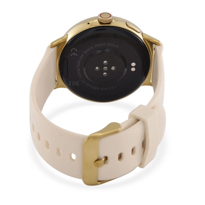 LA99 Smartwatch - 3-in-1 Set, AMOLED Display, Wasserdicht, Bluetooth-Anrufe, GPS-Sportmodi, Gesundheits- und Schlaftracking, OnWear Pro App, CE- & ROHS-zertifiziert, 3,63?cm, Gold