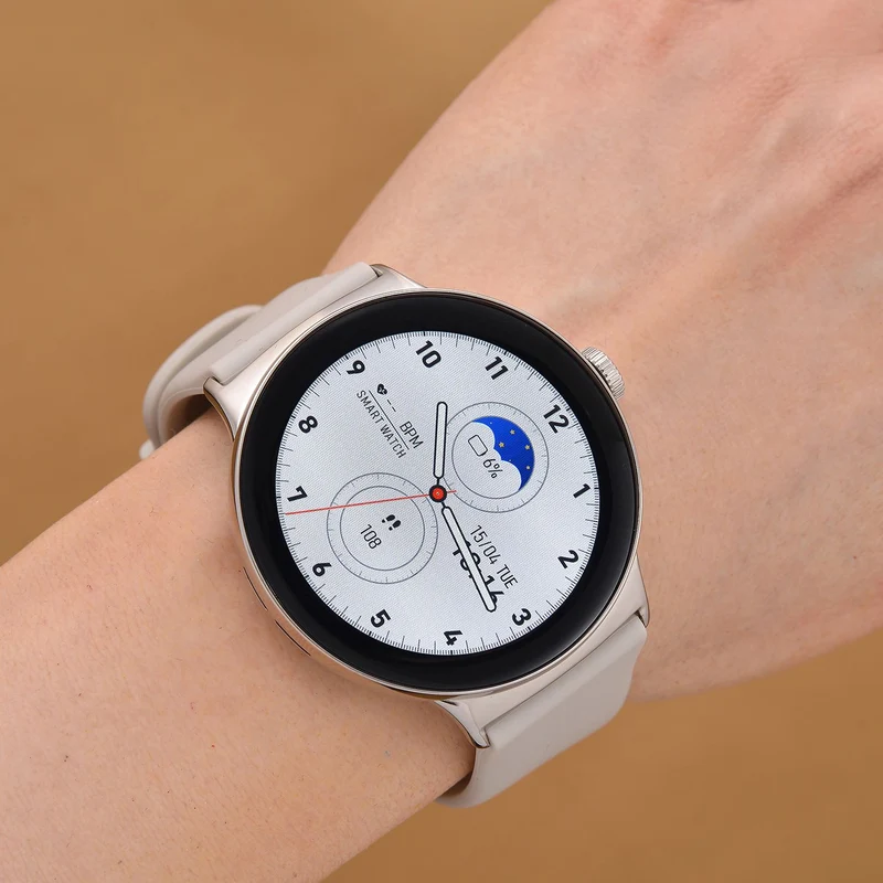 LA99 Smartwatch - 3-in-1 Set, AMOLED Display, Wasserdicht, Bluetooth-Anrufe, GPS-Sportmodi, Gesundheits- und Schlaftracking, OnWear Pro App, CE- & ROHS-zertifiziert, 3,63?cm, Gold