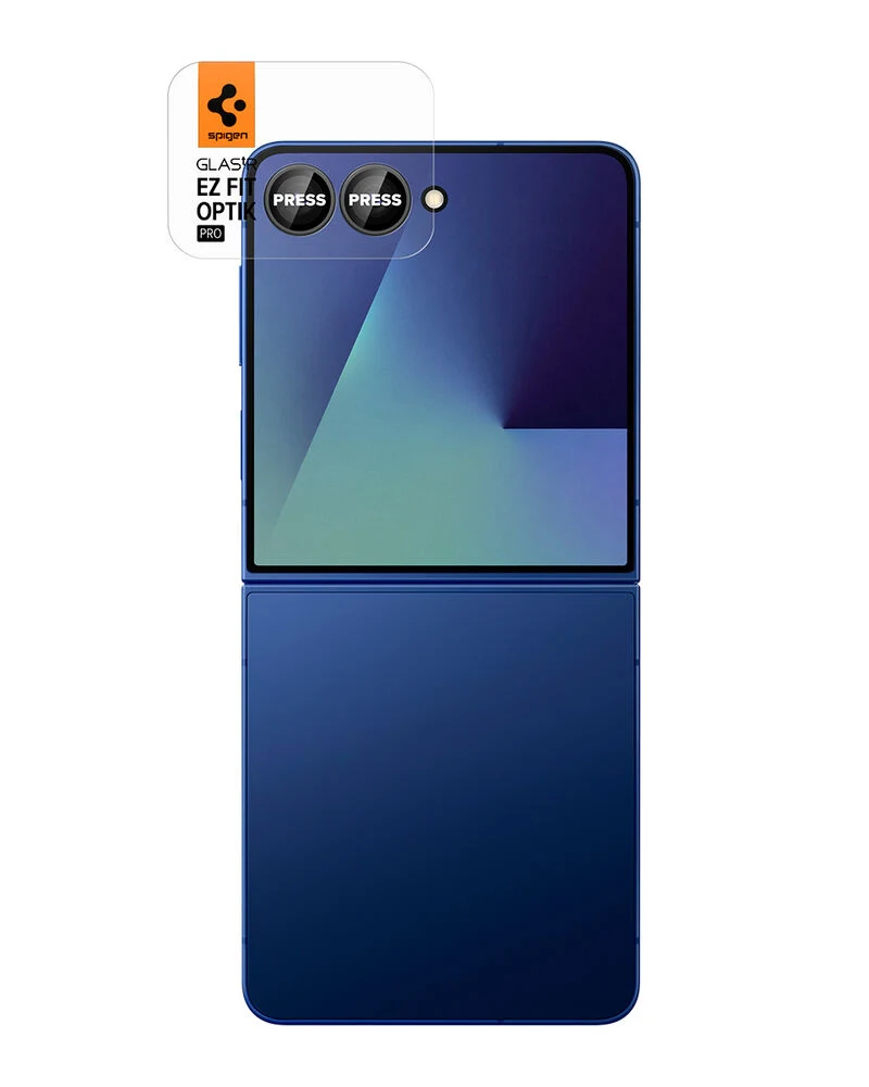 Spigen Galaxy Z Flip 8 / 7 Glas.tR EZ Fit Optik Pro Lens Protector 2PCS (Black)