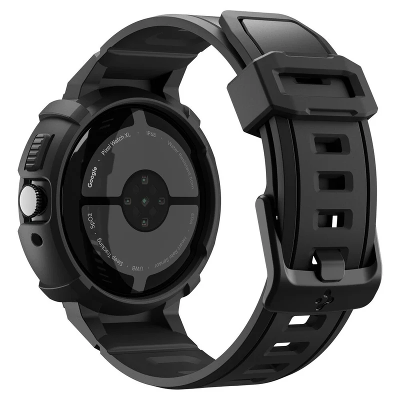 Spigen Pixel Watch 5/4 41mm Rugged Armor Pro Band Case with Stand (Black)