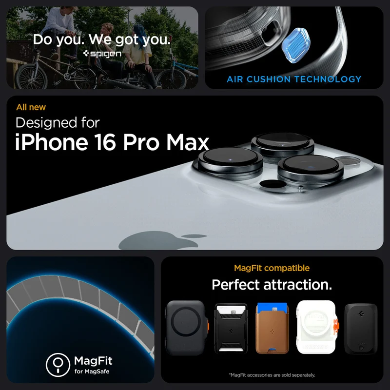 Spigen Apple iPhone 16 Pro Max Rugged Armor (MagFit) Case - Black