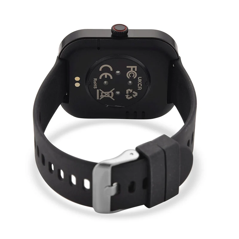 G21 Smartwatch, 2.01 Zoll HD Display, Pink-Schwarzes Silikonarmband