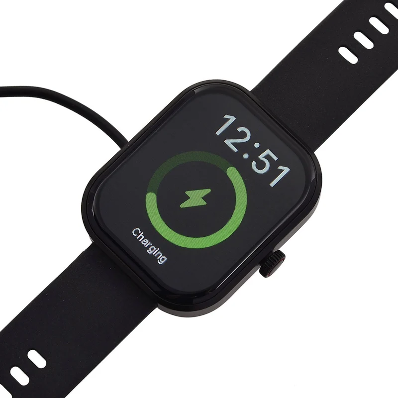 G21 Smartwatch, 2.01 Zoll HD Display, Pink-Schwarzes Silikonarmband