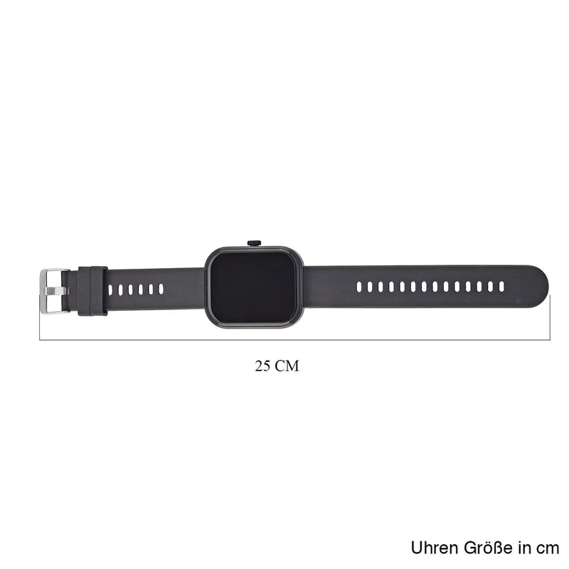 G21 Smartwatch, 2.01 Zoll HD Display, Pink-Schwarzes Silikonarmband