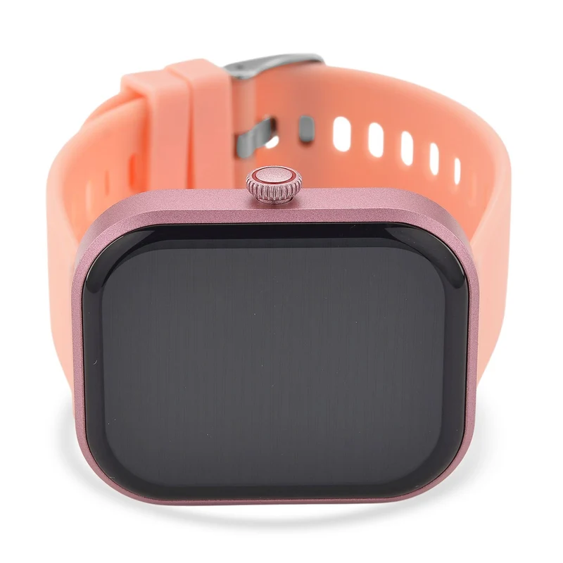 G21 Smartwatch, 2.01 Zoll HD Display, Pink-Schwarzes Silikonarmband