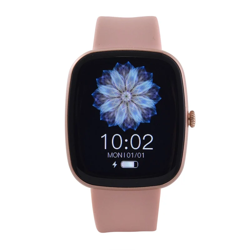 V510 4er set Smartwatch, 1x Smartwatch, 3x Wechselarmbänder, Wasserdichtes Gehäuse, Silikonband, Rosa