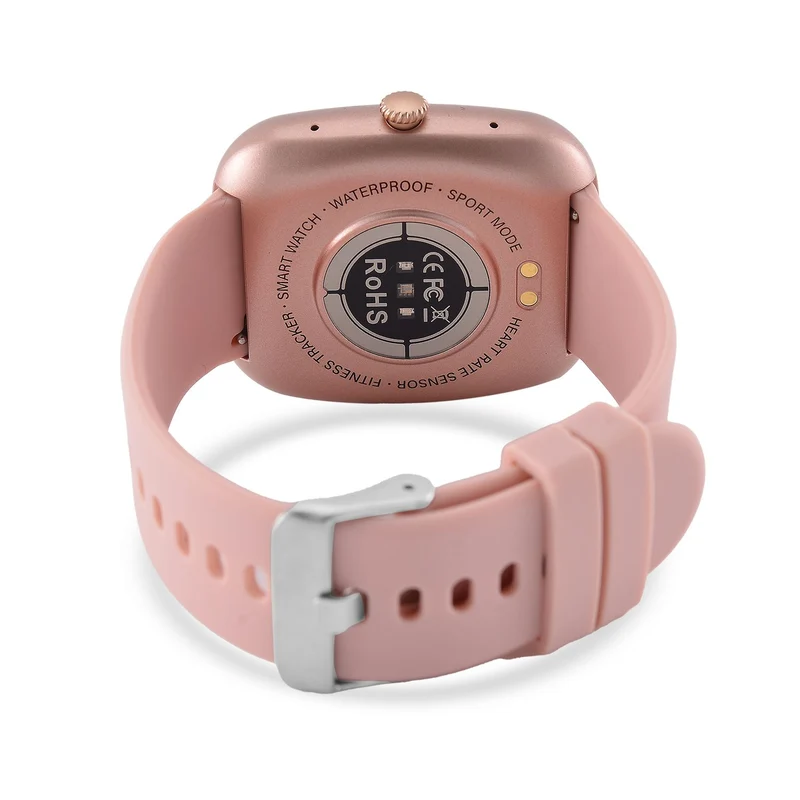 V510 4er set Smartwatch, 1x Smartwatch, 3x Wechselarmbänder, Wasserdichtes Gehäuse, Silikonband, Rosa