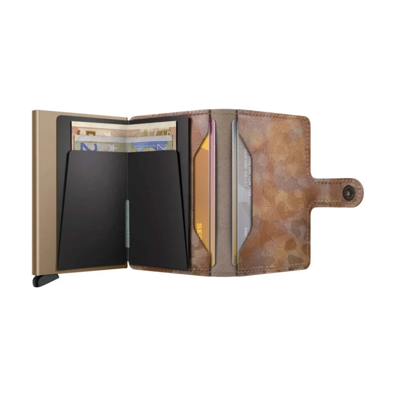 Secrid Miniwallet Compact Aluminium Leather RFID Wallet Jungle Desert