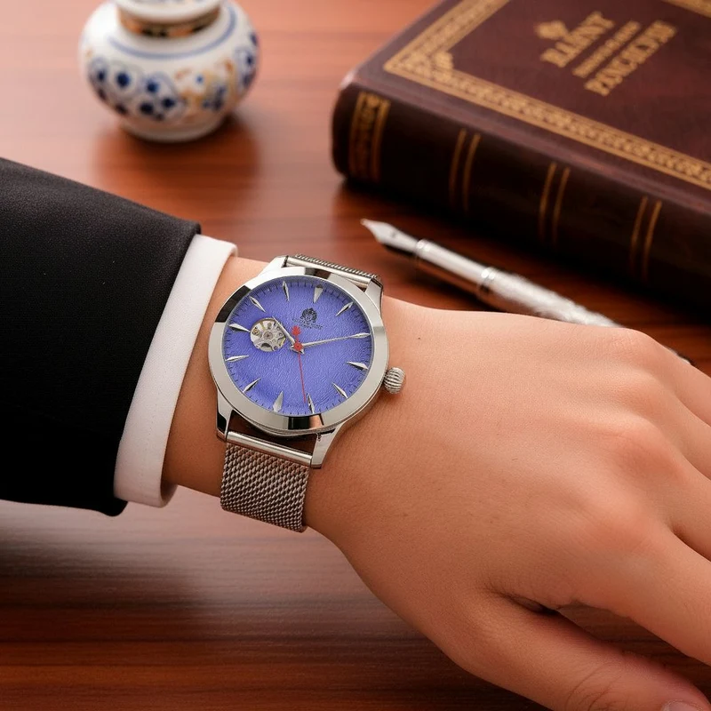 LUXUS SAMMLER EDITION - William Hunt Uhr, SEIKO AUTOMATIK Uhrwerk, Saphir Glashäuser, 5 ATM, Goldfarbene Edelstahl Armband