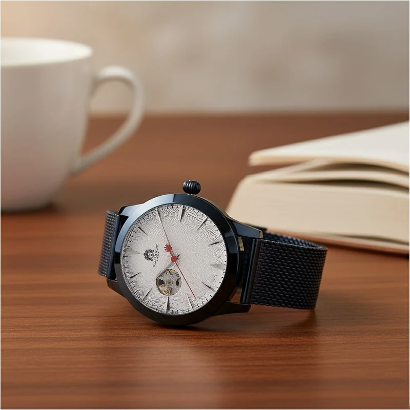 LUXUS SAMMLER EDITION - William Hunt Uhr, SEIKO AUTOMATIK Uhrwerk, Saphir Glashäuser, 5 ATM, Goldfarbene Edelstahl Armband