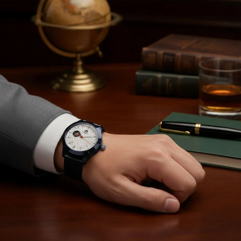 LUXUS SAMMLER EDITION - William Hunt Uhr, SEIKO AUTOMATIK Uhrwerk, Saphir Glashäuser, 5 ATM, Goldfarbene Edelstahl Armband